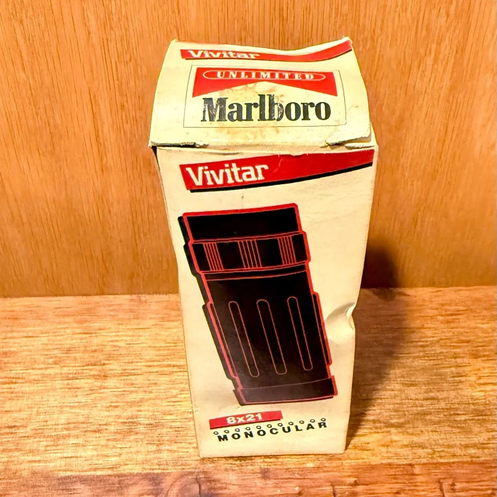 Vintage Marlboro Unlimited Vivitar PV Series 8x21 Monocular Scope Original Case